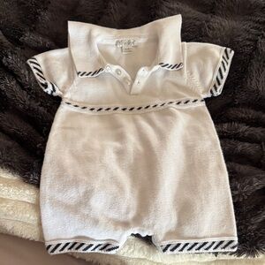 Kissy Kissy White and Navy One Piece